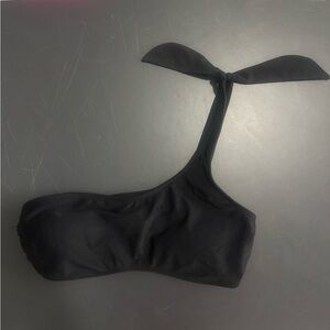 Abercrombie & Fitch Black One-Shoulder Bikini Top